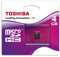 Toshiba Carte mémoire microSDHC 4 Go