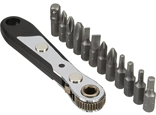 InLine 43034T Mini-Ratschen-Set, mit 12-teiligem Bitsatz