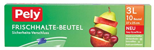 pely 5145 Frischhalte-Beutel mit Sicherheits-Verschluss, 3 Liter, 10 Beutel