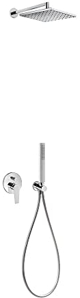 Drei Wasserhähne 20518002 – Einbauleuchten Dusche Mixer Class Kit mit Verschluss und Flow Control. · Körper Einbauleuchte auch · Dusche Fixed 250 x 250 mm (1.34.138.26). · Halter mit Steckdose. (91.34.182). · Dusche Mobile anticalcárea. (299.631.08). · Flexo Satin (91.34.609.15).