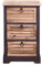 Rebecca Mobili Comodino bagno, cassettiera con 3 casetti, legno scuro, per arredo camera bagno casa - Misure: 63 x 40 x27 cm (HxLxP) - Art. RE4549