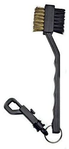 Longridge Adulte 2 Way Golf Brosse et Porte-CLÉS - Brosse 2 Voies et Porte-clés - - Noir