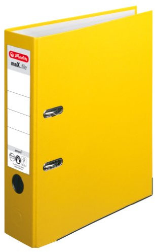 Herlitz 180 Grad Ordner, DIN A4, Gelb, 8 cm