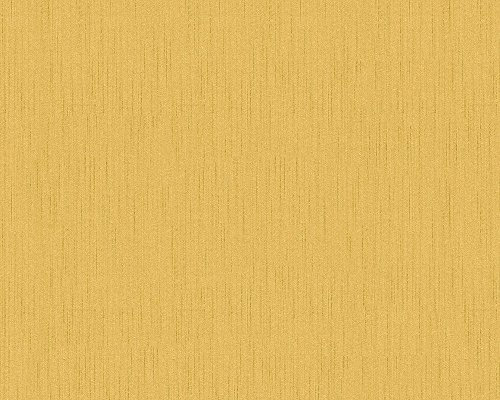 Architects Paper Textiltapete Tessuto 2 Tapete Uni 10,05 m x 0,53 m gelb weiß Made in Germany 968586 9685-86
