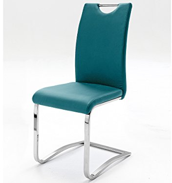 möbelando Schwingstuhl Esszimmerstuhl Schwingstühle Stuhl Schwinger Yanielle I (4er Set) (Petrol)