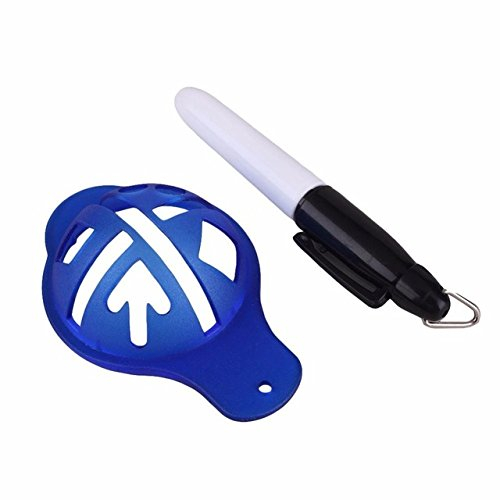 Unbekannt CEBEGO Golf-Ball Liner, Golfballmarkierer Schablone mit Stift,Marker Pen Ball Liner