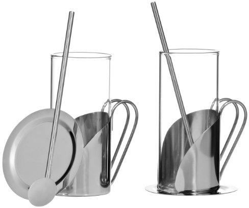 Premier Housewares Aroma Irish Coffee Set, Stainless Steel - 6 Pieces
