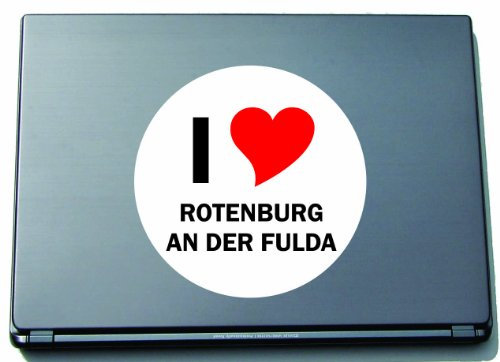I Love Aufkleber - 297 mm mit Stadtname ROTENBURG AN DER Fulda - Decal - Sticker - Laptop - Notebook - Laptopaufkleber - E-Reader - JDM - Die Cut - OEM - Sticker - JDM - Die Cut - OEM