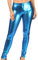 Sakkas Footless Liquid Wet Look Metallic Stretch Leggings - Turquoise/Large