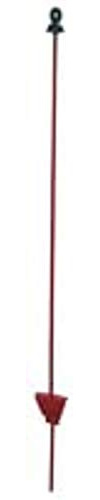 Weidezaunpfahl Metall rund 105cm x 8mm mit Kopfisolator Vollring Federstahlpfahl (10er Pack)