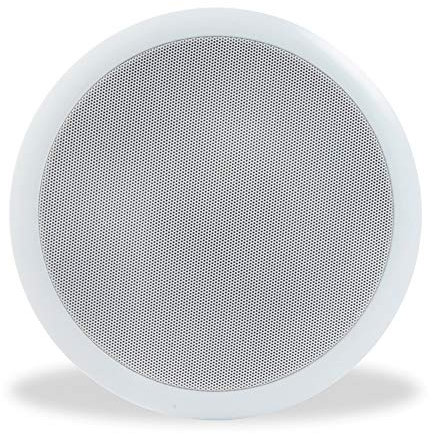 Power Dynamics CSPB8 8 Ceiling Speaker 100V Line Fixture – Flush Mount White Audio System for Restaurant, Bar, Office, Shop & Home Installations