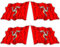 Isle of Man Waving Flag Manx UK TT Races 5,1 cm (50 mm) Vinyl bumper-helmet Sticker, Aufkleber X4