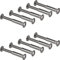 Gedotec Vis de meuble M6 | 10 pièces - vis à douille | Connecteur acier nickelé | Épaisseur du bois 56-65 mm | Connecteur de meuble Connecteur d'armoire à fente cruciforme PZ2 et lame plate
