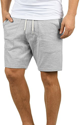 Blend BHMulker Herren Sweatshorts Kurze Hose Jogginghose mit Kordelzug Eingrifftaschen Baumwollmischung Regular fit, Größe:2XL, Farbe:Zink Mix (70815)