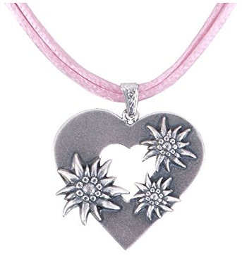 Moschen-Bayern Damen Trachtenkette Dirndlkette Herzkette Rosa