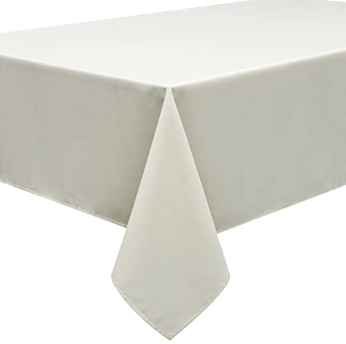 Home Direct Qualitäts Tischdecke Textil Eckig 150 x 300 cm, Farbe wählbar Elfenbein