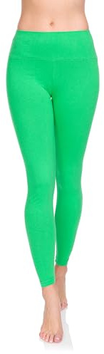 SOFTSAIL Leggings 95% Cotton Womens Leggings High Waist Leggings Full Length Ladies High Waisted Leggings Tummy Control Lady Legging Stretchy Pants Free Time Relax Walking