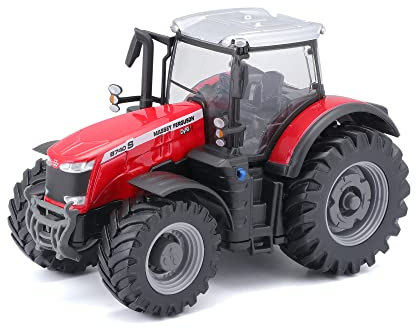 Bburago | Bauernhof-Kollektion | Massey Fergusson Traktor mit Reibung | Miniatur-Auto-Nachbildung im Maßstab 1:43 | Rot | Spielzeug für Kinder zum Sammeln | B18-31613, Vielfältig