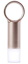 Lexon - NOMADAY FLASH lampe LED de signalisation avec mousqueton dorée