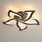 Riserva Moderne LED Deckenleuchten, 60W 6500lm Schwarz Acryl Deckenlampe, 3000K Warmweiß Kreative Blütenblatt Design Deckenleuchte für Wohnzimmer, Schlafzimmer, Esszimmer, Küche, Dia 60cm