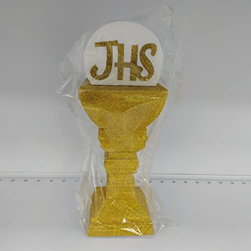 PRIMA COMUNIONE CALICE IN POLISTIROLO 3D 20 cm SCULTURA COLOR ORO
