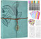 ZEEYUAN Fotoalbum Selbstgestalten Vintages Fotobuch zum Einkleben Schwarze Seiten Scrapbook Set
