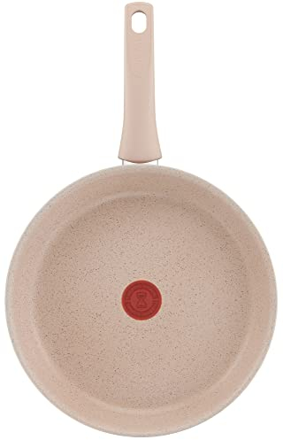 Tefal G29306 Delight Bratpfanne 28 cm | unbedenkliche Antihaftversiegelung | Thermo-Signal Temperaturanzeiger | 100% recycelter Aluminium-Körper | induktionsgeeignet | Made In France | Sandstein