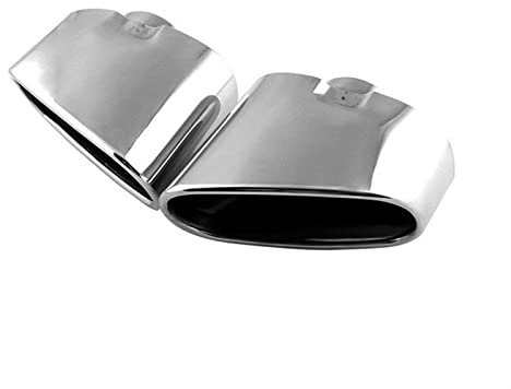 DHWUIASF 2 Teile/Satz Auto Edelstahl Doppelrohr Auspuff Schwanz Kehle Für BMW X5 E70 2008 2009 2010 2011 2012 2013 Auspuffblenden