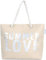 normani Strandtasche Schultertasche Handtasche Umhängetasche mit Sommer Design und großem Volumen Farbe Summer Love Beige