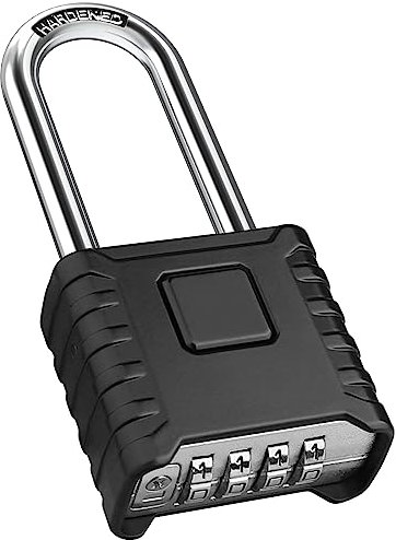 Candado Combinacion, [Impermeable] [Arco Largo] Diyife Candado Combinación Exterior,4 Dígitos Candado Taquilla, Desbloqueo con un Clic, Candado de Seguridad para Cobertizos Puertas Escolar Garaje