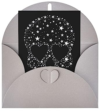 Coole Totenkopf-Grußkarten, einzigartige Umschläge für DIY-Karten, Hochzeit, Geburtstag, Einladungen