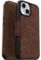 OtterBox Strada Case for iPhone 15 for MagSafe, Shockproof, Drop proof, Premium Leather Protective Folio with Two Card Holders, 3x Tested to Military Standard, Brown