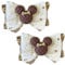 Minnie Mouse Chocolate Brown Glitter Hair Bows, Clips, Grips Accessory Cute Girls Slides Mickey Embellishment 9.5cm x 6cm Handmade 2pcs