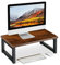 Relaxdays Organiseur pour écran de PC, rehausseur pour Le Bureau, HxLxP: 15x40x23 cm, Design Industriel, Marron - Noir