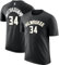 NBA Jungen Jugend 8-20 Offizielle Spieler Name & Nummer Game Time Performance Polyester T-Shirt, Giannis Antetokounmpo Milwaukee Bucks Schwarz, M