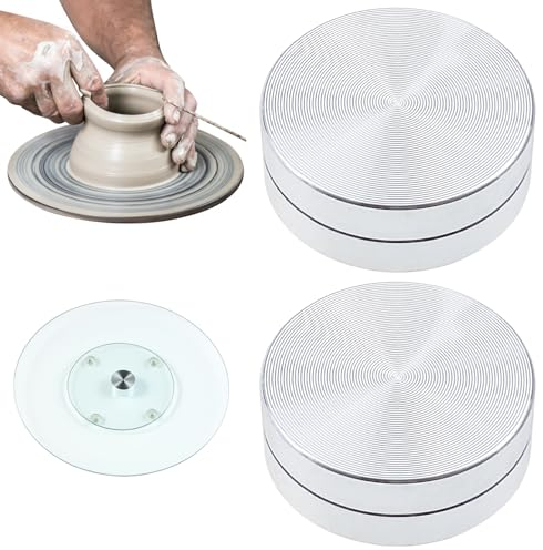 Keramik-Töpferscheibe, 30 mm, 2 Stück, 30 mm, Töpferei-Werkzeug, Metall-Rad, Mini-Töpferscheibe, Trimmer für Töpfer- und Tonkünstler, Keramik- und Töpferwerkzeuge