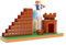 Super Mario JAKKS Pacific - Set da gioco completo per Nintendo 6,35 cm, con mini personaggio Mario, scale interattive, castello, asta e piattaforma di base