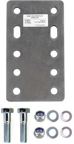 XIMPLIO Universelle Adapterplatte zur Höhenverstellung 5x90+2xM16 der Anhängerkupplung für 2-Loch 90 mm AHK-Bock Flanschkugeln. verzinkt (mit 2xM16 Schraubenset)