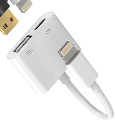 USB Adapter Und Laden für iPhone 14(2 in 1)Lightning Klinke Kabel Charging OTG 3.0 Stick für Apple MFI Certified Digital Kamera Card Tastatur Anschluss Buchse USB Kartenleser Splitter für iPad Connect