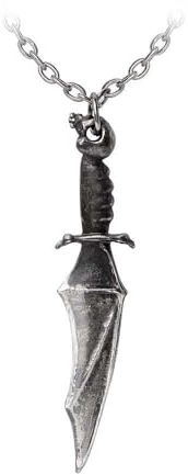 Alchemy Gothic Vampyre Knife Pendant Necklace silver colored Gothic, tin alloy