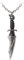 Alchemy Gothic Vampyre Knife Pendant Necklace silver colored Gothic, tin alloy