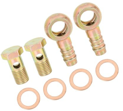Partuto 2 Sets 14mm Diameter Banjo Hose Barb Bolt Fittings for Car Replacement