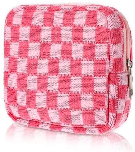 Tampon Aufbewahrung Binden Aufbewahrung Binden Tasche Mini Damenbinde Aufbewahrung Kosmetiktasche Klein Aufbewahrungstasche für Reisen Schule Büro Material stilvolles Design und praktische Größe