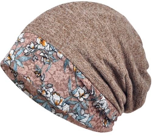 Mütze Damen Herren, Slouch Beanie Mütze Weich Laufende Beanie Mütze Baumwolle, Dünne Schlafmütze Turban Chemo Kopfbedeckung für Haarausfall, Leichte Atmungsaktiv Chemo Mütze Jersey Longbeanie Cap