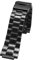ewgrkba Massives Edelstahl-Armband, kompatibel mit Timex T2N720, T2N721, T2N739, Uhrenarmband, silberfarbenes schwarzes Armband, 24 x 16 mm, Uhrenarmband aus Metall(Black Safety buckle)