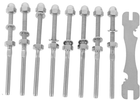 PLAFOPE Viti Per Cavi Per Ringhiere Da Ponte Ferramenta Per Ringhiere Con Cavi Intrecciati Viti A Testa Tonda in Acciaio Inossidabile Da 1/8