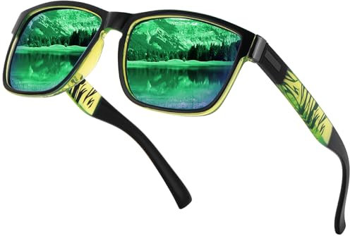 Farrobor Sonnenbrille Herren Polarisiert Eckig Sonnen brille Damen Retro UV400 Schutz für Autofahren Sunglasses Men Woman Designer