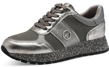 Tamaris Damen Schnürer Vegan metallic 37