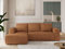 MKS MEBLE Sofa mit Schlaffunktion - Ecksofa mit Schlaffunktion und Bettkasten - Sofa 3 Sitzer - Schlafsofa - Couch - Schlafsofa mit Bettkasten - Trentino L - Orange Stukture - Links