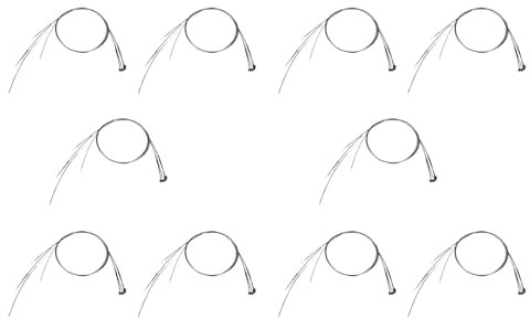 GIWFBQTR 40X E/A/D/G Set Geige 4/4 Violinen Saiten Stahlkern Silber